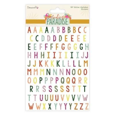 Dovecraft Finding Paradise Sticker - Glitter Alphabet